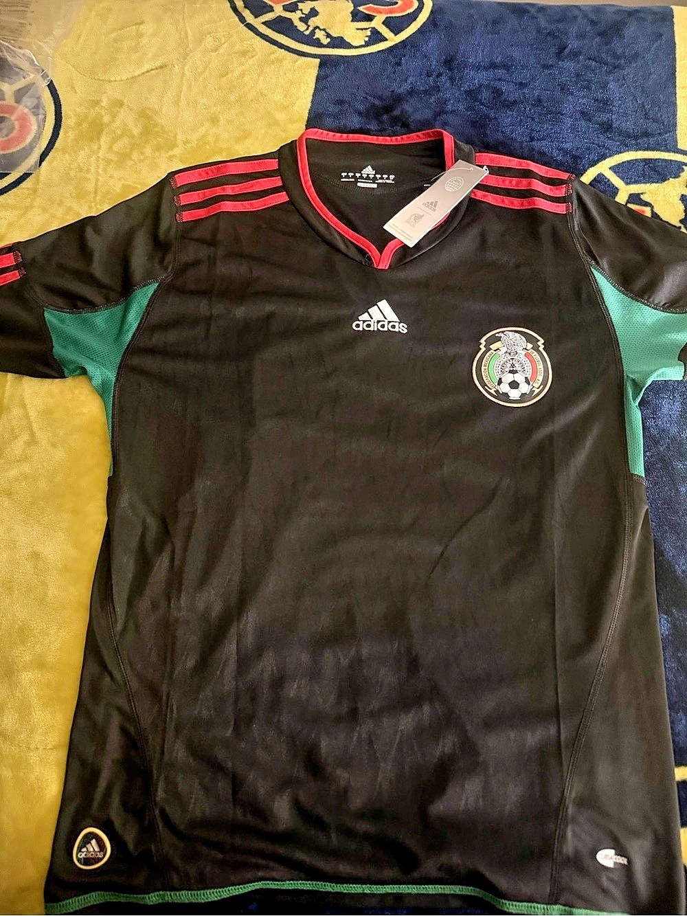adidas Mexico National Team Away Jersey Black & Green Size Small